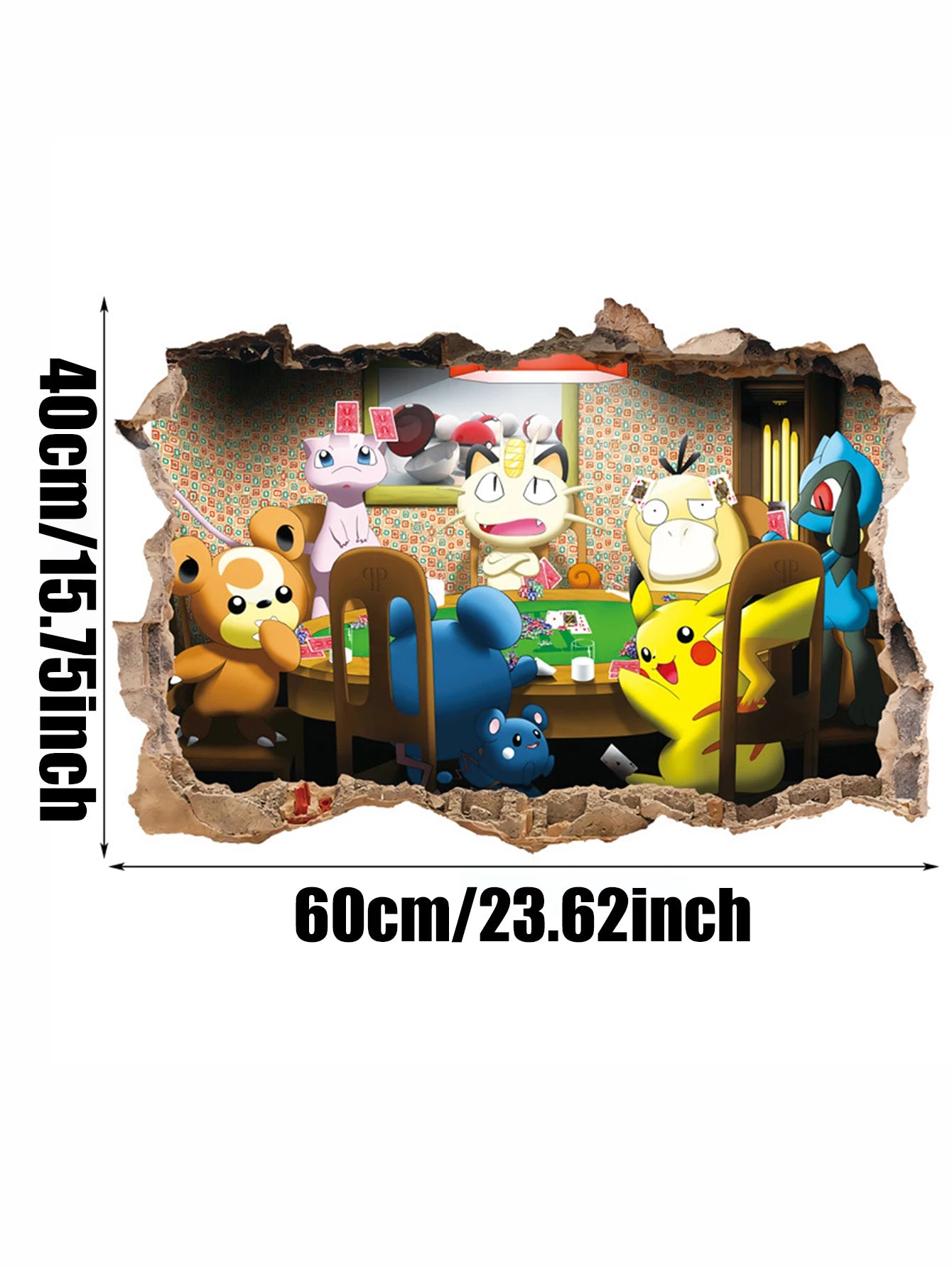 Stickers Muraux Pokémon – Nouvelle Collection Effet 3D