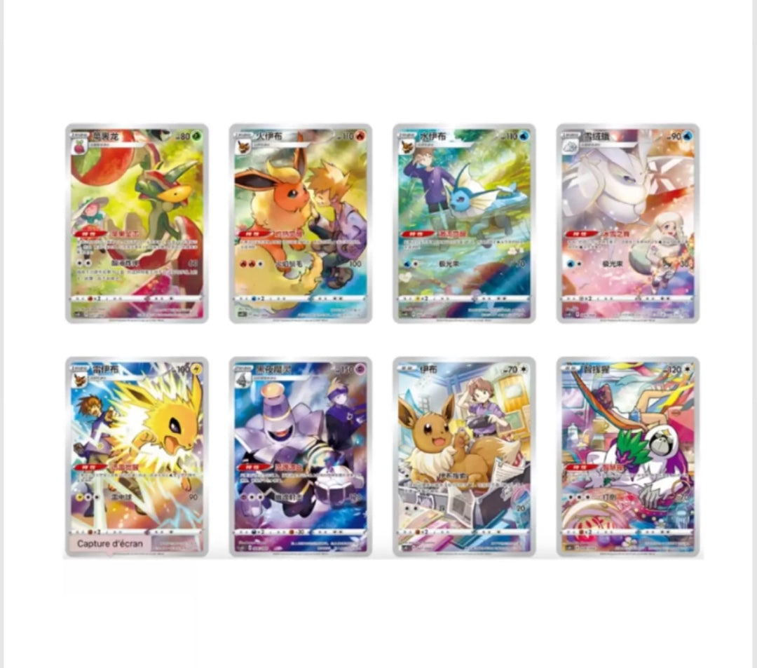 Coffret Carte Pokémon Chinois Evoli & Dracaufeu TCG