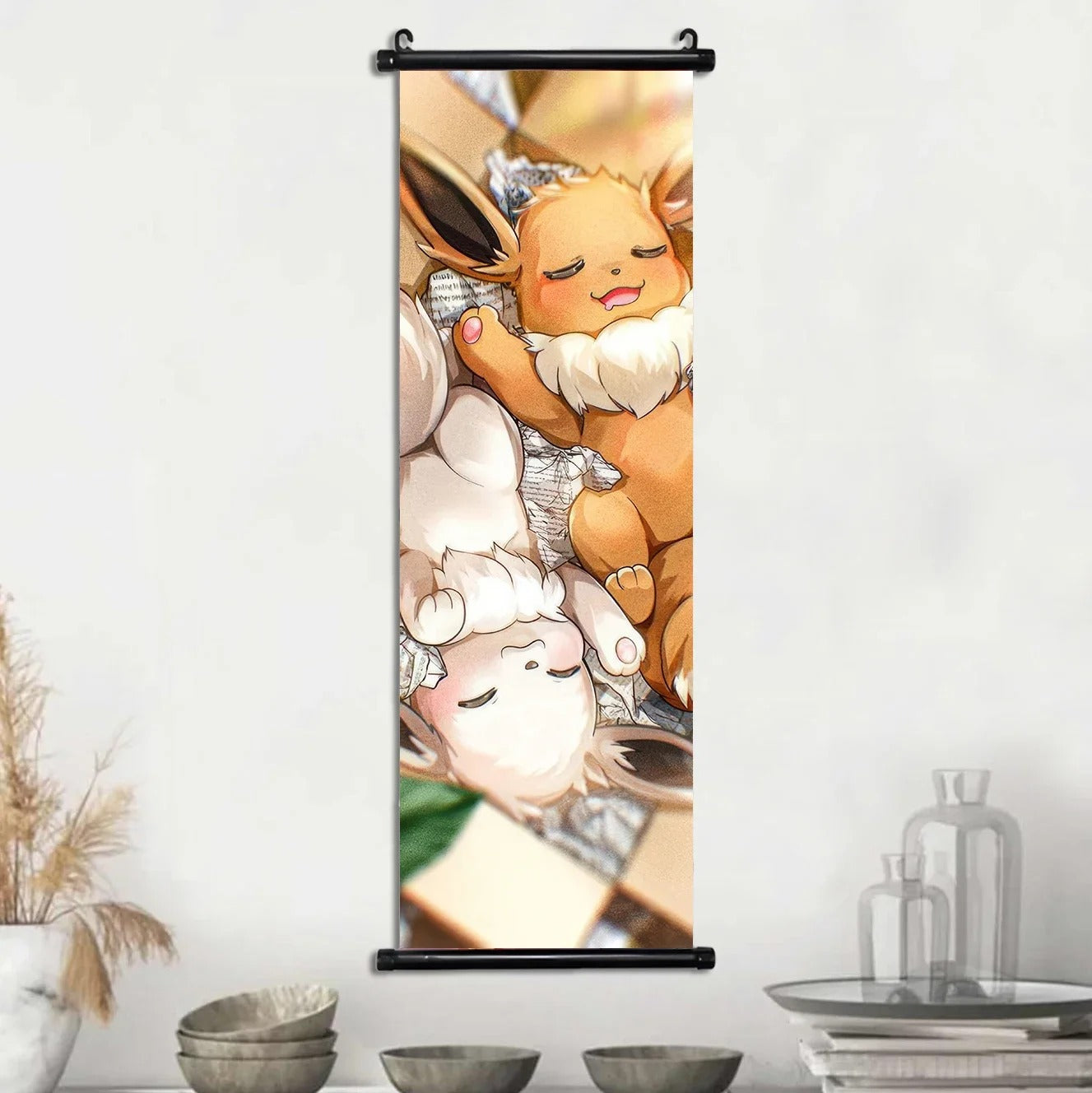 Affiches Pokémon Évolutions d’Évoli – Toile Murale en Tissu Canvas