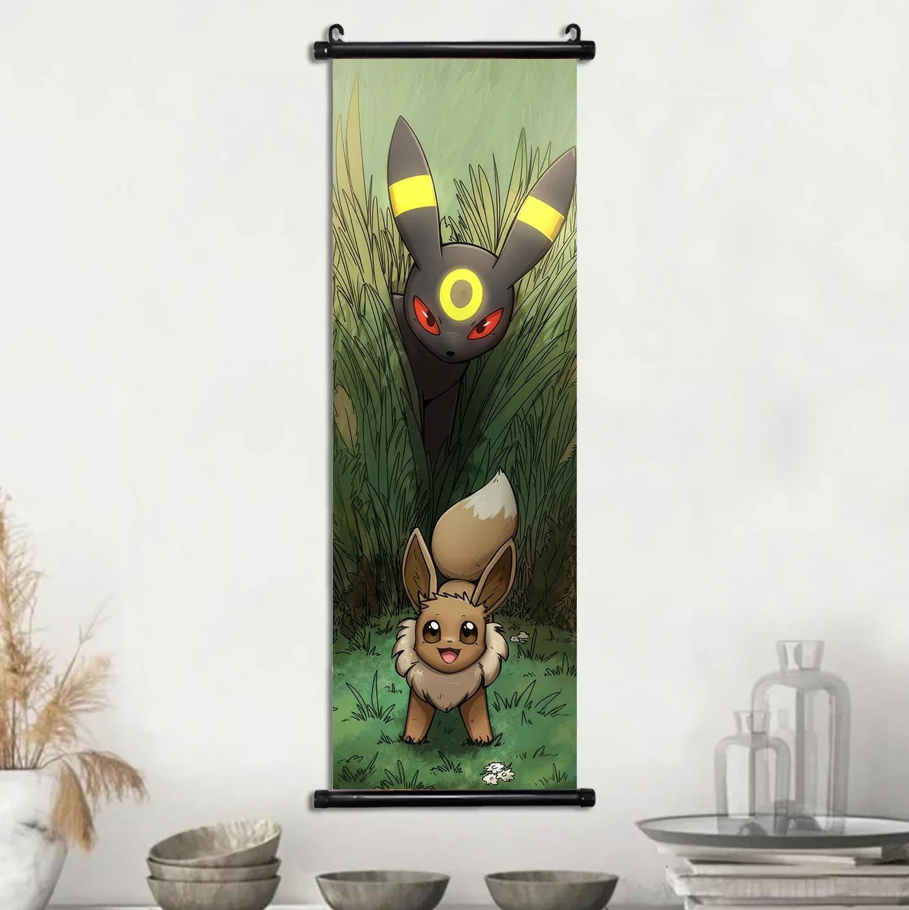 Affiches Pokémon Évolutions d’Évoli – Toile Murale en Tissu Canvas
