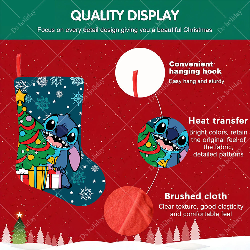 Chaussette de Noël Stitch Sapin ou guirlande 