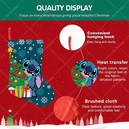 Chaussette de Noël Stitch Sapin ou guirlande 