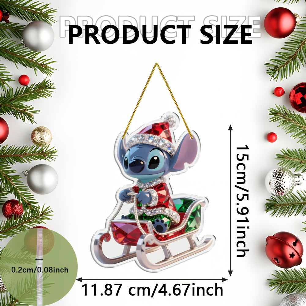 Ornement Acrylique 2D Stitch - Noël Festif