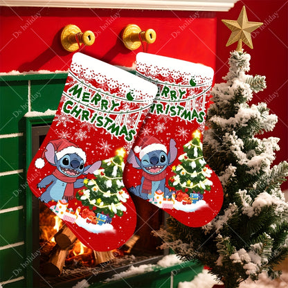Chaussette de Noël Stitch – Rouge sapin