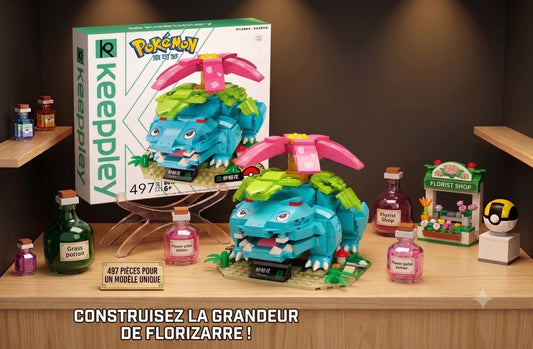 Florizarre Pokémon en blocs de construction articulée à assembler
