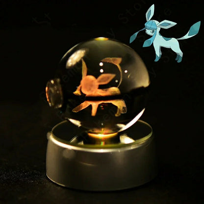 3D Pokémon Crystal Ball Eevee and Evolutions