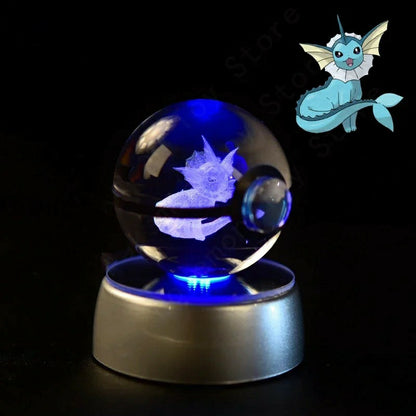 3D Pokémon Crystal Ball Eevee and Evolutions