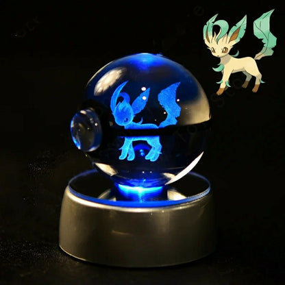 3D Pokémon Crystal Ball Eevee and Evolutions