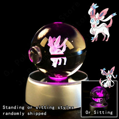 3D Pokémon Crystal Ball Eevee and Evolutions