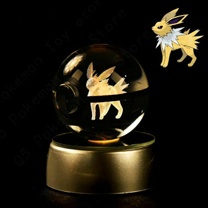3D Pokémon Crystal Ball Eevee and Evolutions