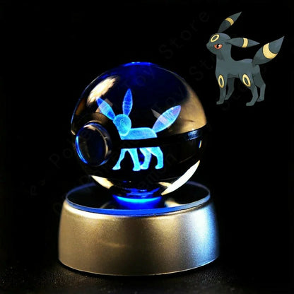 3D Pokémon Crystal Ball Eevee and Evolutions
