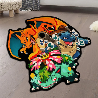 Tapis de sol Pokémon differentes formes  Ronflex, Rondoudou, Tortank, ...
