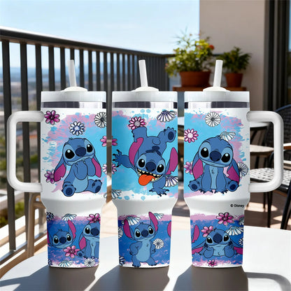 Gobelet Isotherme  1,18 L Disney Stitch – Avec Poignée et Paille