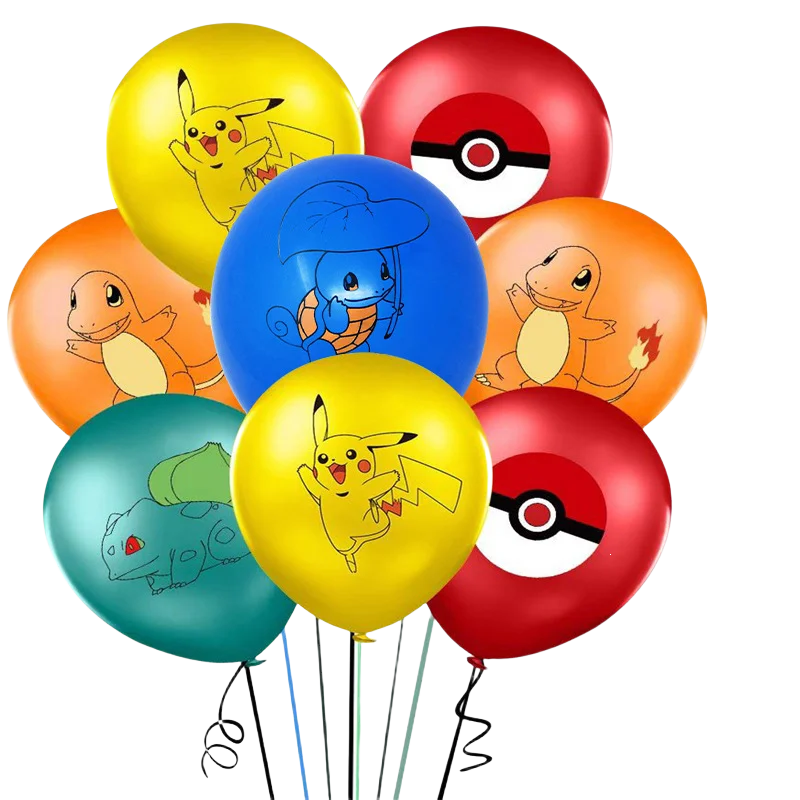 Ballons en Latex Pokémon 20 pcs pour Décoration d'Anniversaire - Divers Modèles