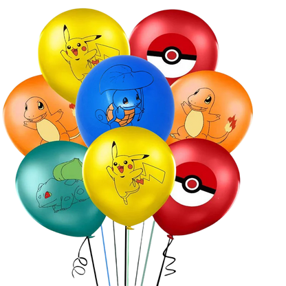 Ballons en Latex Pokémon 20 pcs pour Décoration d'Anniversaire - Divers Modèles