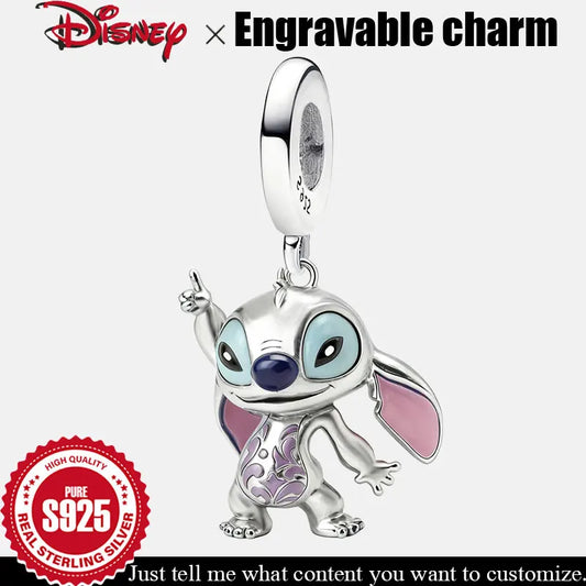 Breloque Pendentif Disney Angel "Engravable" en Argent Sterling 925 🎁
