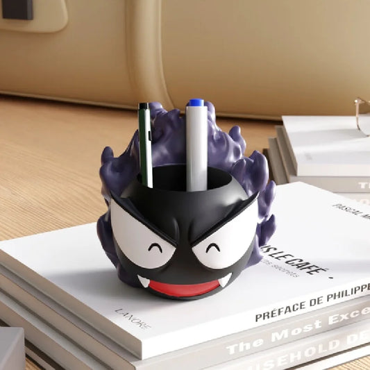 Pot à crayons Pokémon Fantominus – Porte-stylos décoratif en résine kawaii pour bureau et chambre