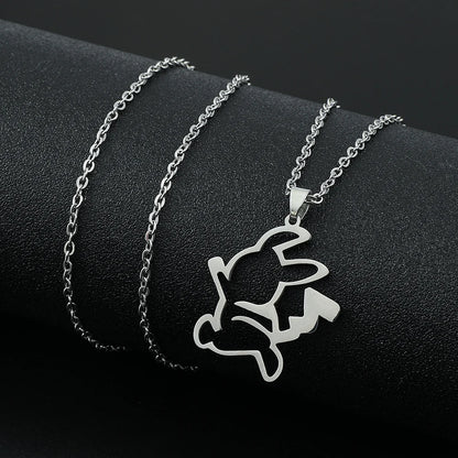 Collier Pikachu – Pendentif en Acier Inoxydable