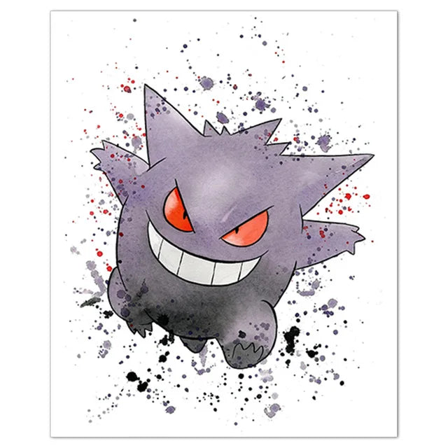 Poster Pokémon Ectoplasma – Affiche Murale Déco Chambre & Gaming