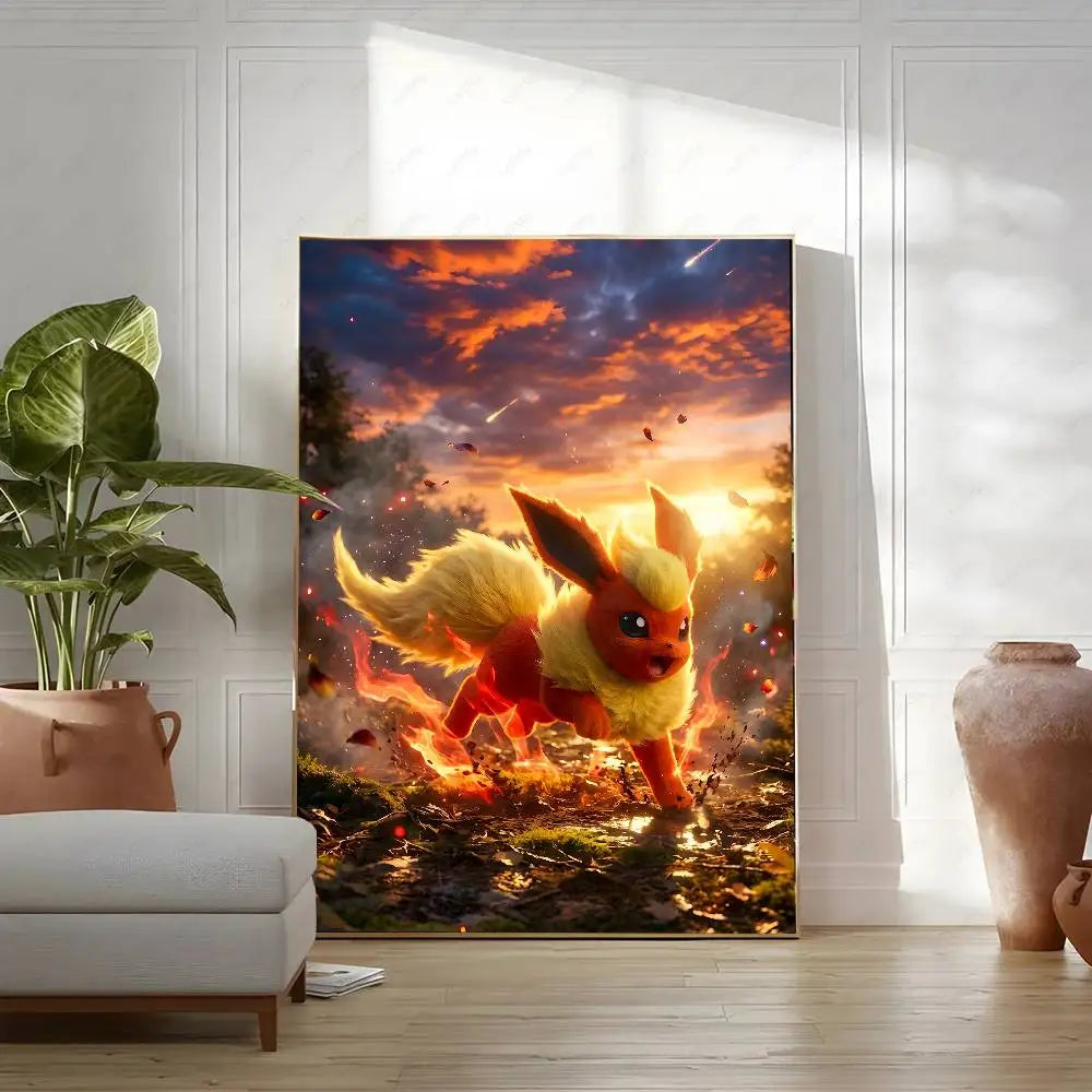 Poster Pokémon Pyroli 50x70 cm – Décoration Murale HD