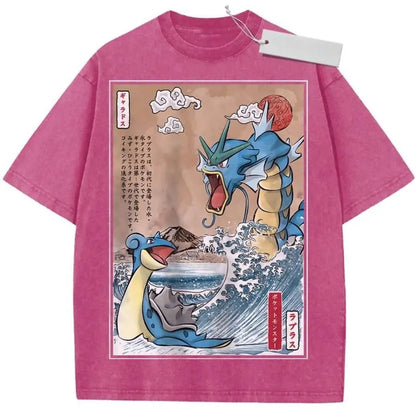 T-Shirt Pokémon Lokhlass & Léviator – Édition Maître des Océans