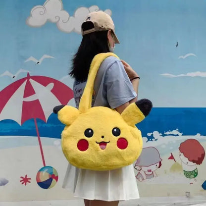 Sac Bandoulière Peluche Pokémon Pikachu – Grand Format Fourre-Tout Tout Doux
