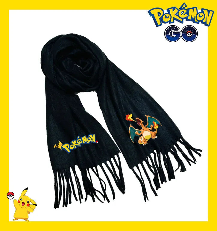 Écharpe Pokémon – Modèles Pikachu, Évoli, Rondoudou, Dracaufeu…