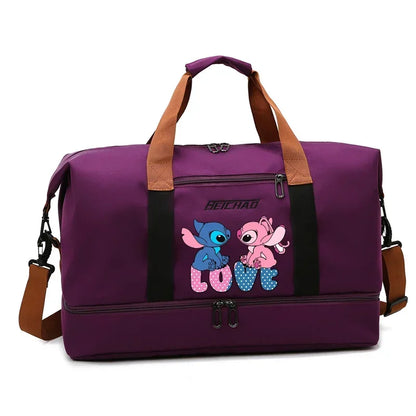 Disney Stitch Travel Bag - Large, Lightweight and Waterproof