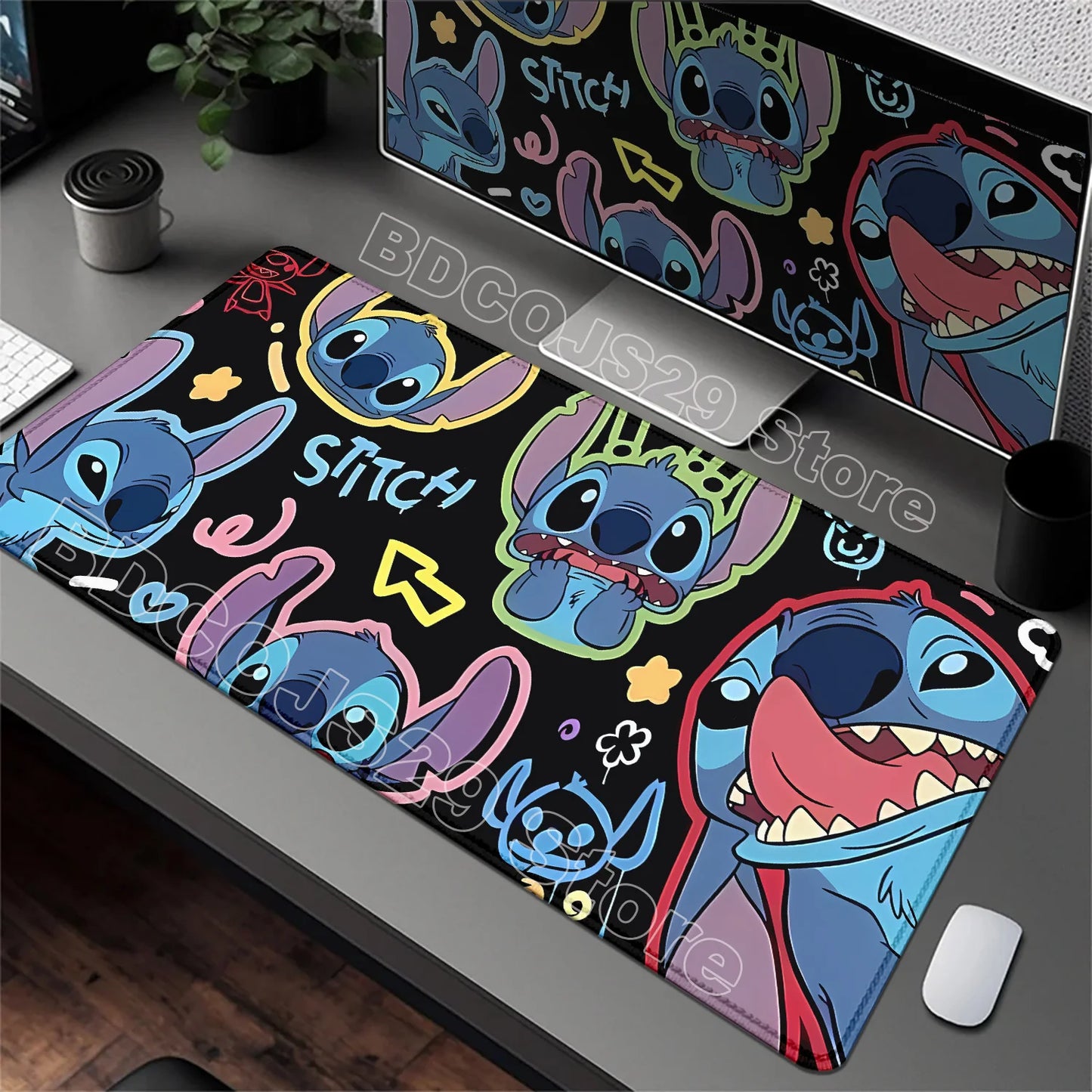 Tapis de Bureau XXL Stitch – Surface de Travail & Gaming – Plusieurs Formats