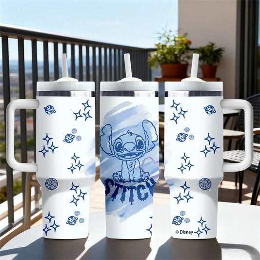 Gobelet Isotherme  1,18 L Disney Stitch – Avec Poignée et Paille