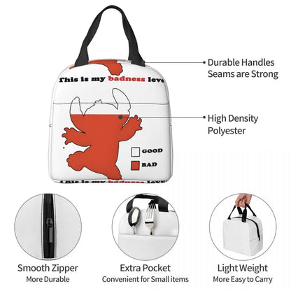 Sac Isotherme Stitch silhouette – Lunch Bag Léger et Résistant pour Pique-Nique et Déjeuners (22x20x13 cm)