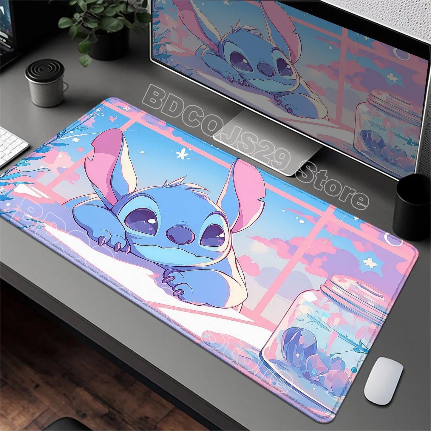 Tapis de Bureau XXL Stitch – Surface de Travail & Gaming – Plusieurs Formats