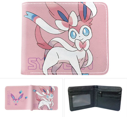 Portefeuille Pokémon Évoli et Évolutions – Compact en Cuir PU (11,5 × 9,5 cm)