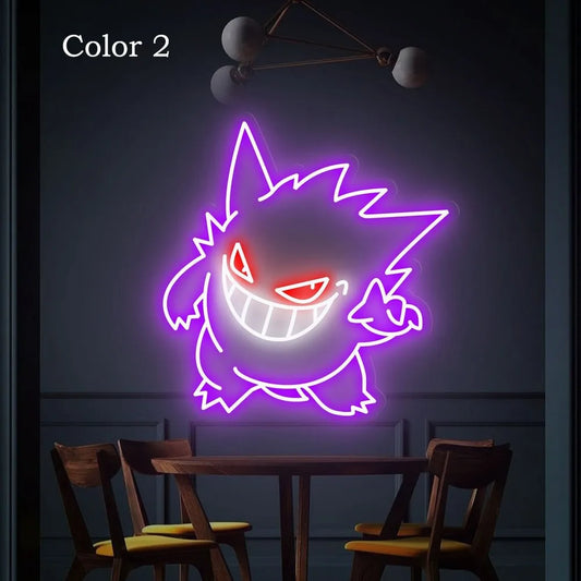 Lampe Néon LED Ectoplasma – Décoration Murale Pokémon