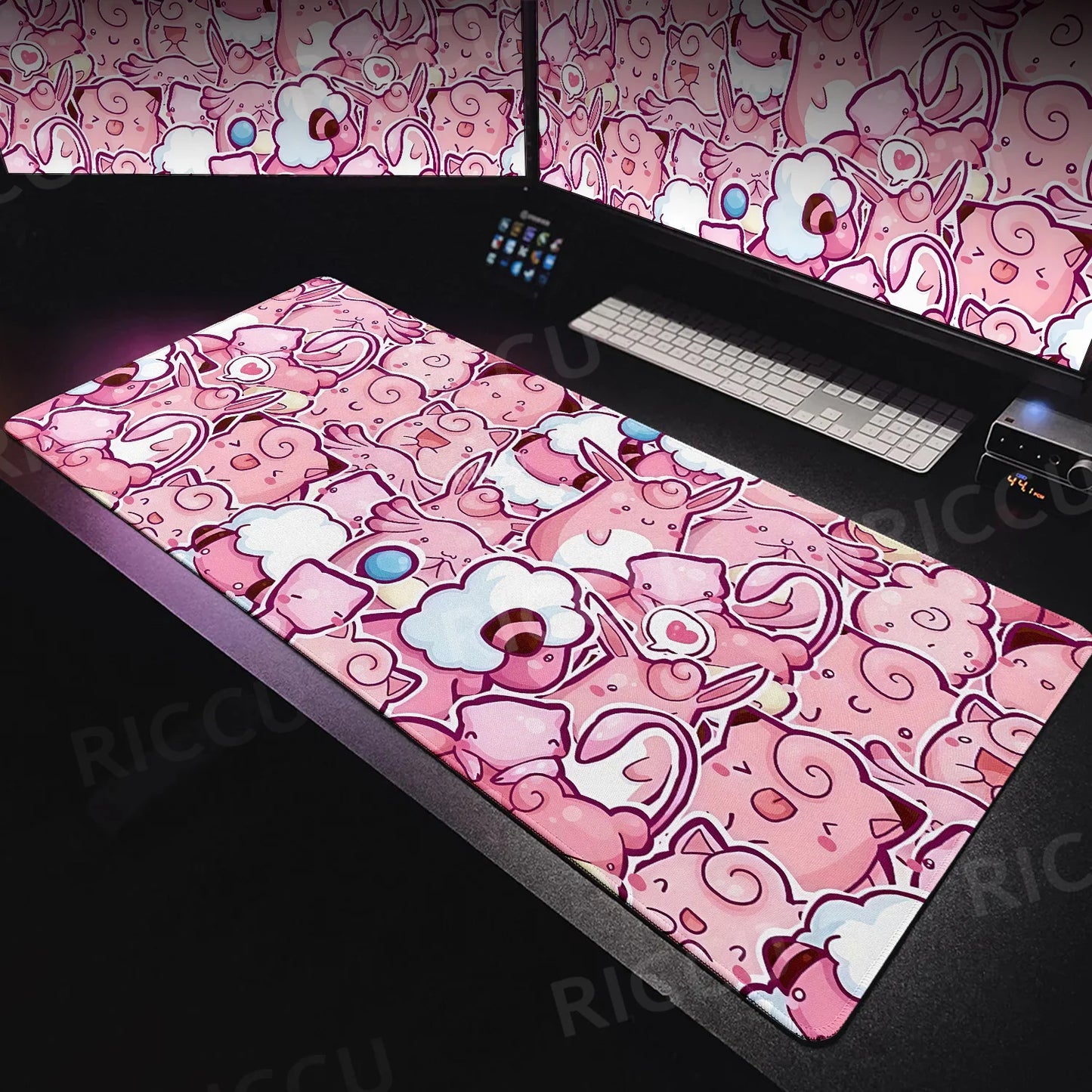 Tapis de souris XXL Pokémon Rondoudou – Douceur et style pour votre setup ! 🎤💖