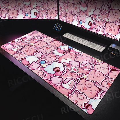 Tapis de souris XXL Pokémon Rondoudou – Douceur et style pour votre setup ! 🎤💖