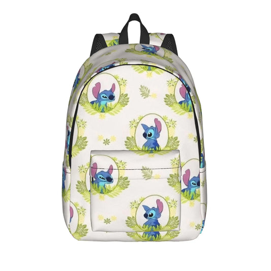 Sac à Dos Stitch Jungle – Sac Scolaire Motif Feuillage Tropical