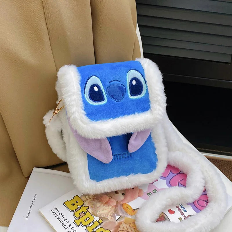 Sac Bandoulière Stitch en Peluche – Disney Kawaii