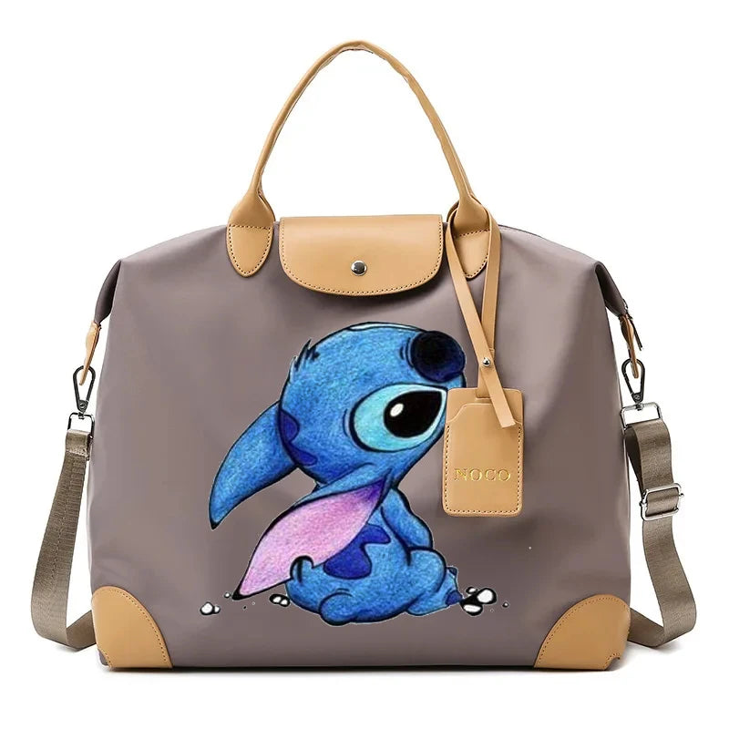 Sac à Bandoulière Stitch & Angel – Style Kawaii, Grande Capacité