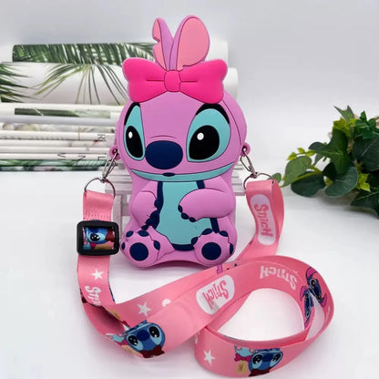 Mini Sac Bandoulière & Porte-monnaie en Silicone Disney Stitch