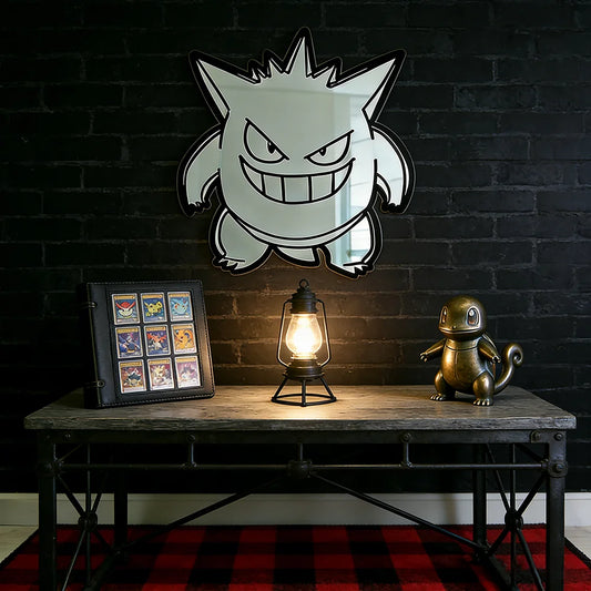 Miroir Mural Pokémon Décoratif – Design 3D Ectoplasma pour Chambre & Salon