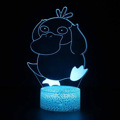 Lampe LED 3D Pokémon – 16 couleurs, télécommande & tactile