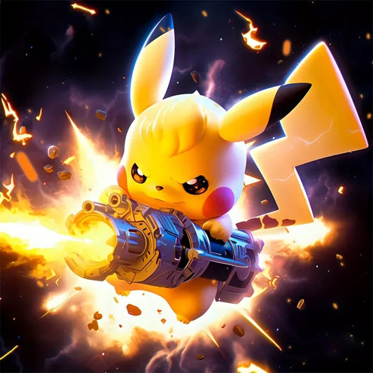 Tableau Diamant Pokémon Pikachu – Kit Diamond Painting Complet