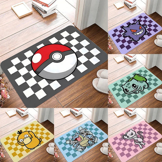 Paillasson Antidérapant Pokémon - Pikachu Ectoplasma et Pokeball