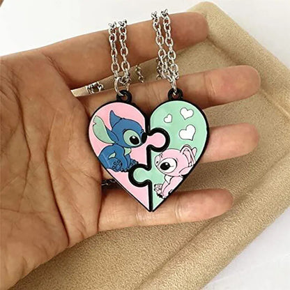 Stitch and Angel BFF Necklace Duo