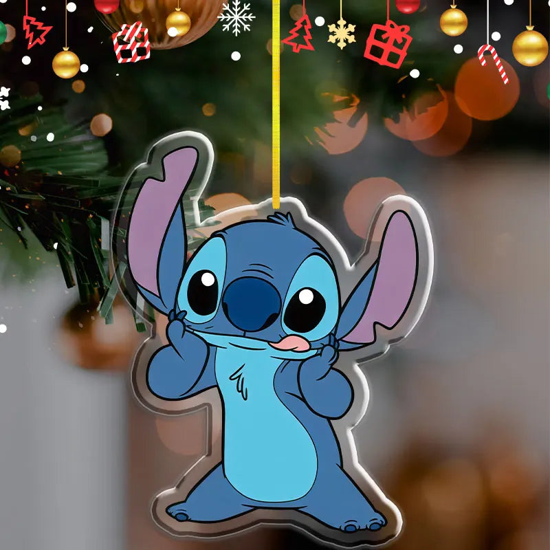 Pendentif de Noël Disney Stitch – Décoration en acrylique 2D