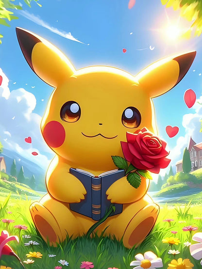 🟡 Pokémon Diamond Painting – Pink Pikachu