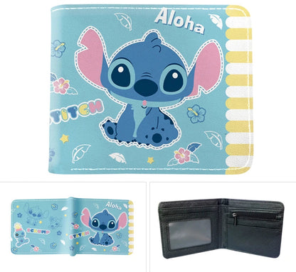 Portefeuille Stitch – Compact en Cuir PU (11,5 × 9,5 cm)