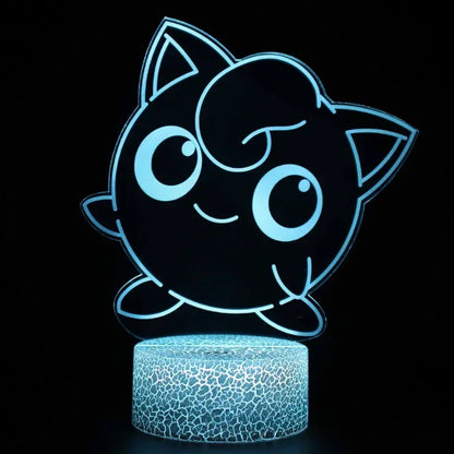 Lampe LED 3D Pokémon – 16 couleurs, télécommande & tactile