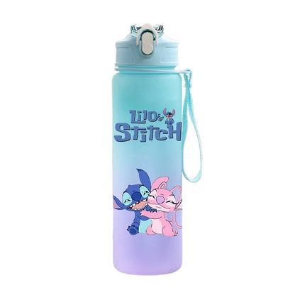Disney Stitch Water Bottle – 750ml Water Bottle with Built-in Straw
